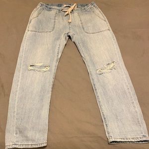 One Teaspoon Women's Shabbies Drawstring Boyfriend Jeans - Worn twice
